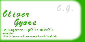 oliver gyore business card